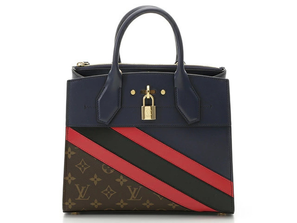 LOUIS VUITTON City Steamer Handbag Monogram Calfskin